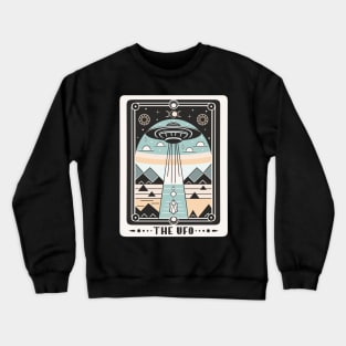 Funny Tarot Card Parody  The Ufo Ufo Lovers Crewneck Sweatshirt